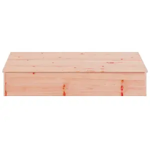 Berkfield Sandpit with Cover 111x111x19.5 cm Solid Wood Douglas