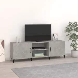 Berkfield TV Cabinet Concrete Grey 150x30x50 cm Engineered Wood