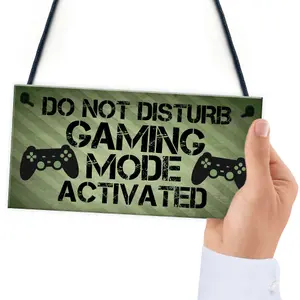 Gaming Sign Do Not Disturb Plaque Gamer Gift Boys Bedroom Decor Gift For Gamer Plaque