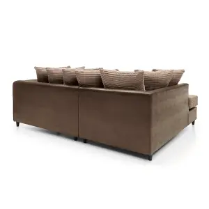 Harvey Left Facing Corner Sofa in Brown