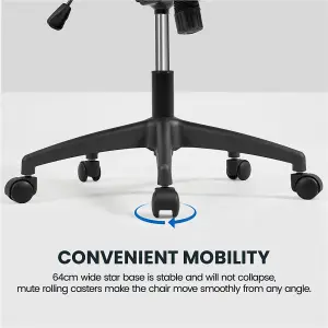 Yaheetech High Back Mesh Office Chair with Headrest and Armrest - Black