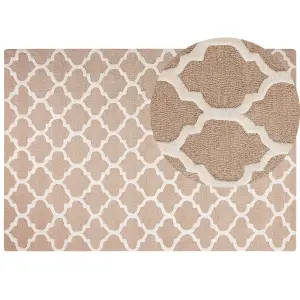 Wool Area Rug 160 x 230 cm Beige ERBAA