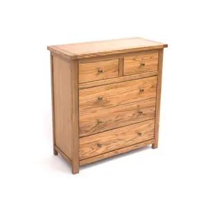 Trivento 5 Drawer Chest of Drawers Brass Knob