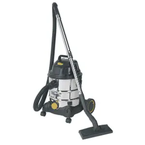 Sealey Vacuum Cleaner Industrial Wet & Dry 20L 1250W/110V Stainless Drum PC200SD110V