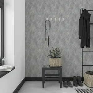 Galerie The New Design Book Silver Abstract Geometric Wallpaper