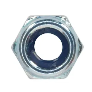 Sealey Nylon Lock Nut M5 Zinc Plated DIN 982 With Bag Pack of 100 Silver NLN5