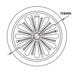 adjustable air vent with pull cord for 80mm-160mm round duct