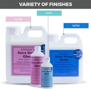 Littlefair's - Clear X Strong Indoor Wood Varnish - Satin - 250ml