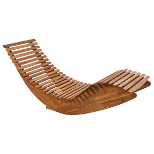 Beliani Traditional Sun Lounger Red BRESCIA II