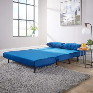 Home Source Morella Blue Double Sofa Bed