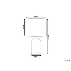 Table Lamp Transparent with Grey DEVOLL