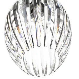 Modern Designer Easy Fit Pendant Shade with Beautiful Clear Acrylic Curved Rods