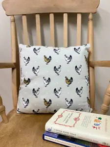 Scatter Cushion With A Chicken Print Design