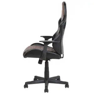 Office Chair Faux Leather Brown SUPREME