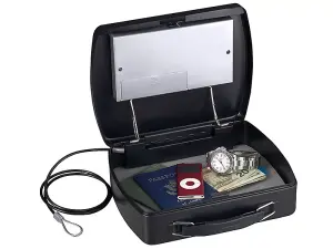 Master Lock Portable Digital Safe with Steel Cable for Ultimate Security