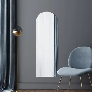 MirrorOutlet The Arcus Frameless Arched Leaner Wall Mirror 150CM X 50CM