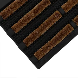 JVL Nimbus Rubber Coir Scraper Tuffscrape Doormat, 40x60cm, Welcome