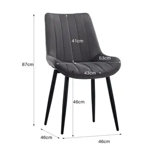 Lause Dining Chair (Set of 2) Grey