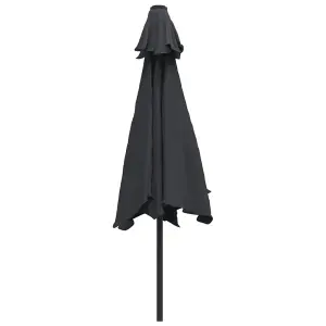 Berkfield Outdoor Parasol with Metal Pole 300 cm Black