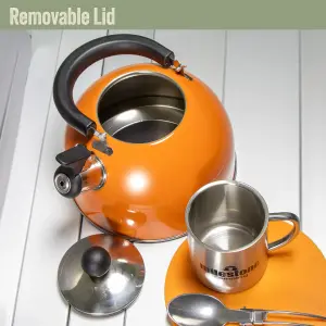 Milestone Camping 2 Litre Orange Camping Kettle