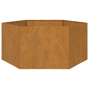 Berkfield Planter Rusty 90x90x45 cm Corten Steel