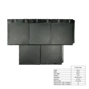 Envirotile Plastic Roof Tile - Slate Effect Anthracite Grey - 12 Tile Pack