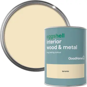 GoodHome Toronto Eggshell Metal & wood paint, 750ml