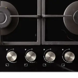 Cooke & Lewis CLGOGUIT4 59.3cm Gas Hob - Black