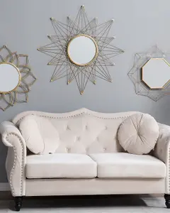 Beliani Glam Wall Mirror MILLY Metal Gold