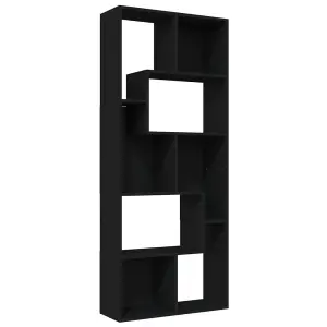 Berkfield Book Cabinet Black 67x24x161 cm Engineered Wood