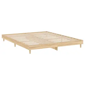 Berkfield Bed Frame Sonoma Oak 140x200 cm Engineered Wood