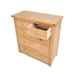 Lugo 5 Drawer Chest of Drawers Wood Knob