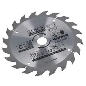 Circular Saw Blade 165mm x 20mm 20 Teeth TCT Coarse Cutting Disc Wood 10pc