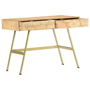 Berkfield Writing Desk with Drawers 100x55x75 cm Solid Mango Wood