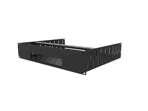 Penn Elcom 2U Vented Rack Shelf & Magnetic Faceplate For Sky Q Mini R1498/2UK-SKYQMINI