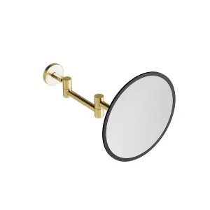 Cosmic Wall Magnifying Mirror Brushed Gold PVD Architect Sp (X5)