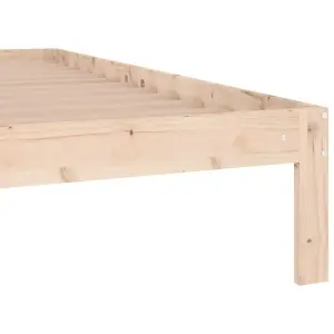 Berkfield Bed Frame Solid Wood 120x190 cm Small Double