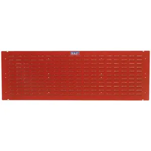 2 Pack Red Louvre Wall Mounted Storage Bin Panels - 1500 x 500mm Heavy Duty