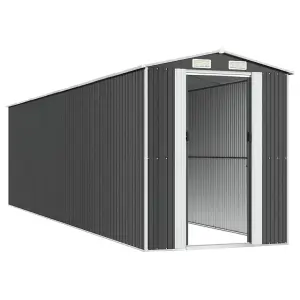 Berkfield Garden Shed Anthracite 192x772x223 cm Galvanised Steel