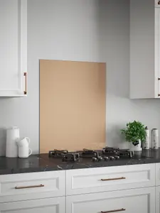 Rose Gold Glass Kitchen Self Adhesive Splashback 600mm x 750mm