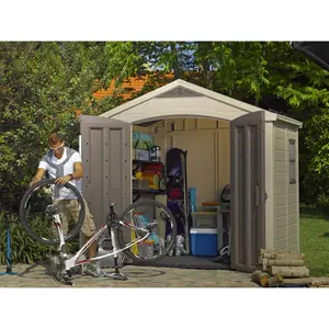 Keter Factor 8 ft. W x 6 ft. D Apex Outdoor Garden Shed