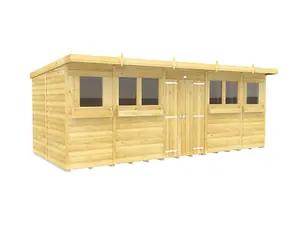 DIY Sheds 18x8 Pent Summer Shed Loglap