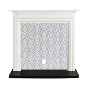 Focal Point Charlottesville White & black MDF Fireplace surround set