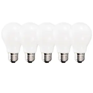 Harper Living 8.5 Watts A60 E27 LED Bulb Opal Cool White Dimmable, Pack of 5