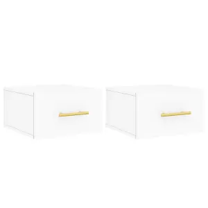 Berkfield Wall-mounted Bedside Cabinets 2 pcs White 35x35x20 cm