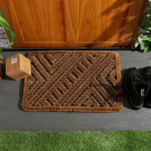 Nicola Spring - Coir Scraper Door Mat - 60 x 40cm - Natural