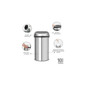 Brabantia 60 Litre Touch Bin Matt Steel