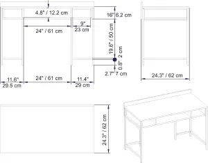 Decorotika Tumata Writing Desk Study Desk