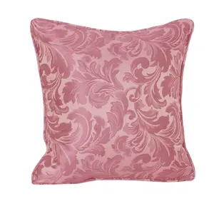 Algonac Damask Square Throw Cushion Pink