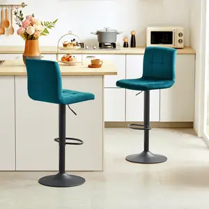 Paynter Swivel Adjustable Height Stool (Set of 2) Atrovirens